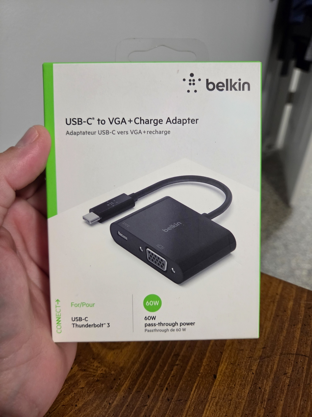 Belkin USB-C to VGA + Charge Adapter in Black